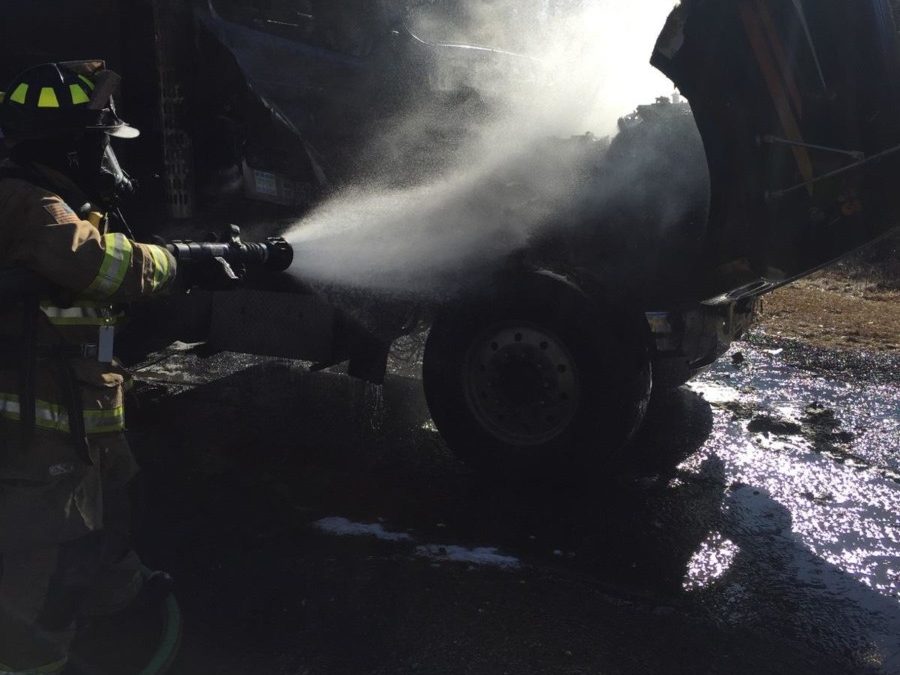 Fully Involved Truck Fire Suppressed on Laurel Avenue