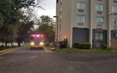 Exterior Fire on Electrical Panel at DoubleTree Hotel